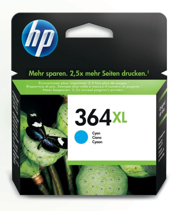TINTA HP 364XL DJ 35XX/PHOTOS 55XX/55XX/65XX/7510/7520 ORI CYAN CB323EE