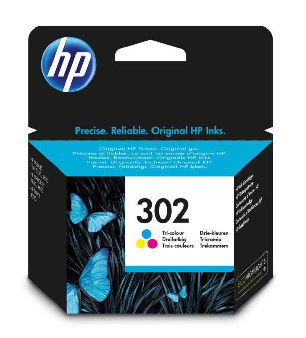 TINTA HP 302  1010/2130 /3630/4520/4522 ORI COLOR F6U65AE