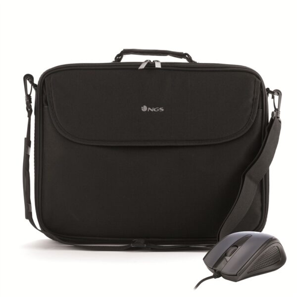BOLSA PORTATIL  16 NGS MONRAY BUREAU KIT (BOLSA+RATON) NEGRO Y ROJO