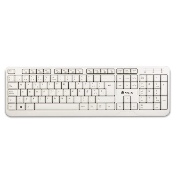 TECLADO NGS CABLE SPIKE BLANCO  USB