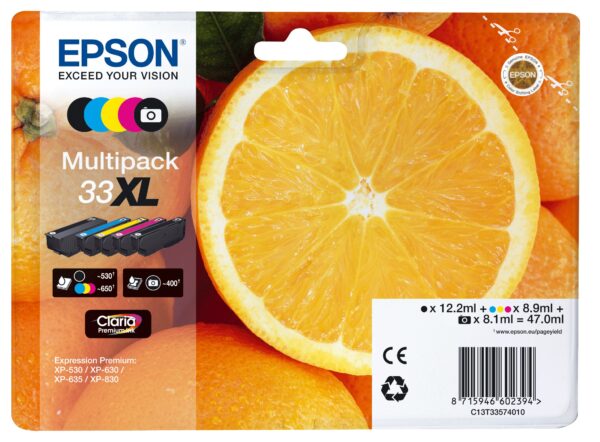 TINTA EPSON 33XL T 3357 ORI MULTIPACK C13T33574010