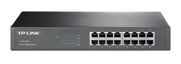 SWITCH TP-LINK 16P 10/100/1000 RACK 19 TL-SG1016D