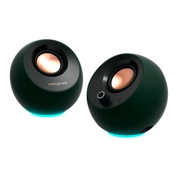 ALTAVOCES  CREATIVE PEBBLE PRO  2.1 USB VERDES RGB