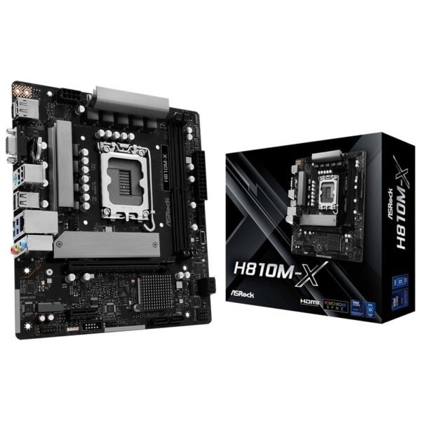 PB S1851 ASROCK H810M-X 2DDR5 PCI5.0 LAN2.5 4XSATA3 4XM2 HDMI DP ATX