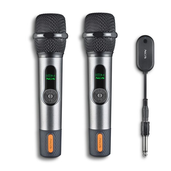 MICROFONO NGS DE VOZ INALAMBRICO SINGERSTARDUO TIPO DINAMICO ON-OFF 2 UNIDADES