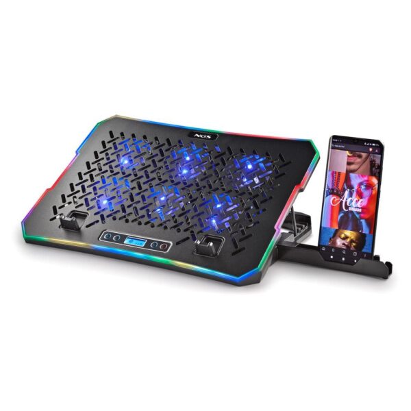BASE DE REFRIGERACION NGS HEROSTAND PARA PORTATILES DE HASTA 15.6 6 VENTILADORES