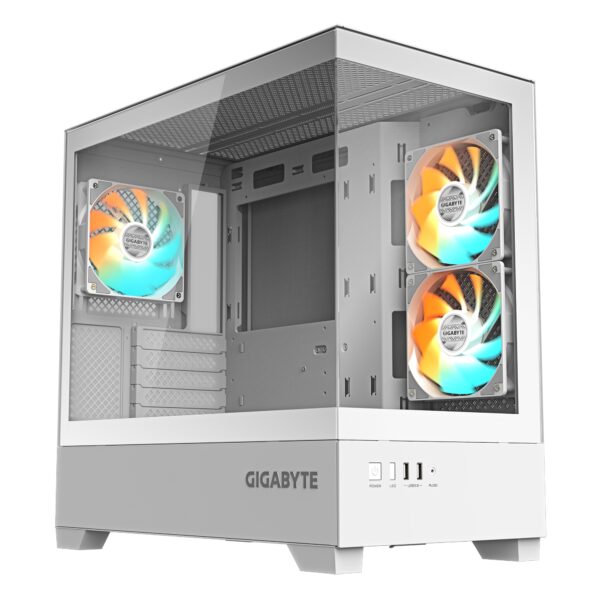 CAJA ATX SEMITORRE GIGABYTE AORUS C201W ICE PANORAMICA GLASS USB 3.0 BLANCA