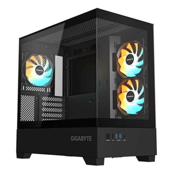 CAJA ATX SEMITORRE GIGABYTE AORUS C201B ICE PANORAMICA GLASS USB 3.0 BLACK