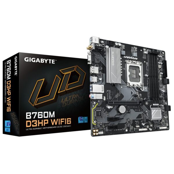 PB S1700 GIGABYTE B760M D3HP WIFI 6 4DDR5 PCI4 4SATA3 2M2 VGA HDMI DP MATX