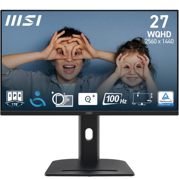 MONITOR 27 MSI PRO MP275QPG WQHD 2560X144 100HZ 1MS DP HDMI MM NEGRO