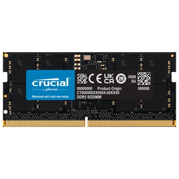MEMORIA SODIMM DDR5 16GB PC5-38400 4800MHZ CRUCIAL CL40 1.1V CT16G48C40S5