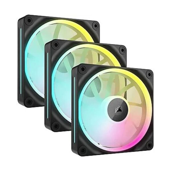 VENTILADOR CAJA ADICIONAL 12X12 CORSAIR LX120 ICUE LINK RGB NEGRO STARTER KIT 3U