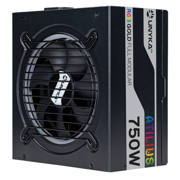 FUENTE GAMING ATILIUS RGB 750W-BLACK-92% EFICIENCIA FULL MODULAR UNYKA UK521205