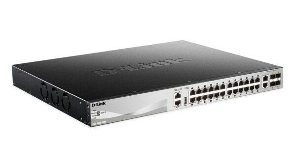SWITCH D-LINK 30P DGS-3130-30PS/SI POE 24P10/100/1000BASE-T L3 2P 10GBASE-T 4PSFP