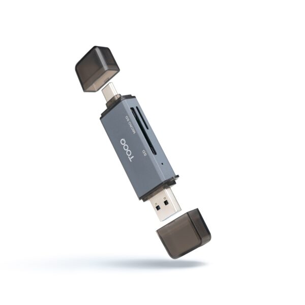 LECTOR TARJETAS USB3.0 USB-C+USB-A SD/TF GRIS TOOQ TQR-3001G