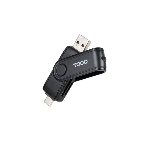 LECTOR TARJETAS USB-C 2.0+USB-A 3.0 SD/TF NEGRO TOOQ TQR-3003B