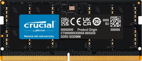 MEMORIA SODIMM DDR5 32GB PC5-44800 5600MHZ CRUCIAL CL46 NO-ECC 1.1V CT32G56C46S5