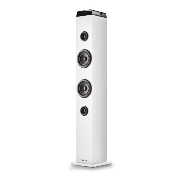 ALTAVOCES NGS BLUETOOTH TOWER SKYCHARMPRO 50W BT/USB/OPTICA/AUX/MIC WHITE