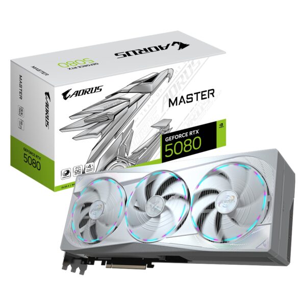 VGA PCI-EX NVIDIA GIGABYTE RTX5080 AURUS MASTER ICE 16G GDDR7 PCIE HDMI 3DP 3VEN