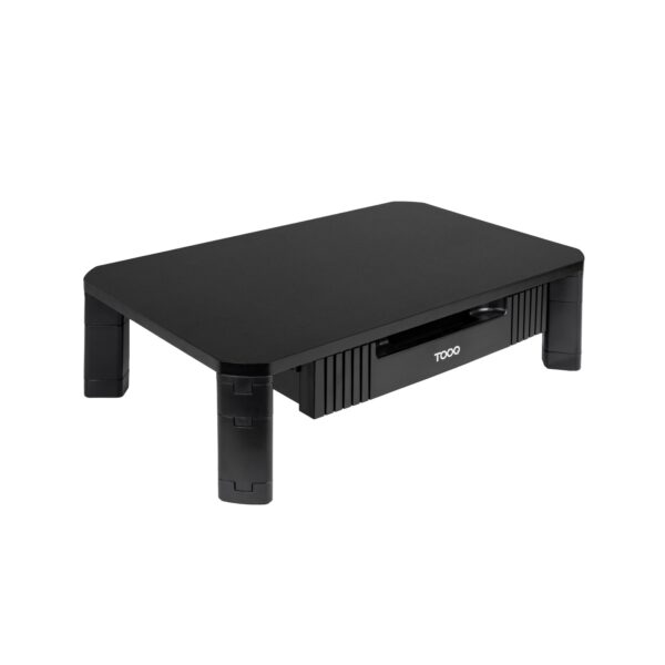 SOPORTE DE MESA MULTIUSOS ELEVADOR CON CAJON NEGRO TOOQ TQMMPD02