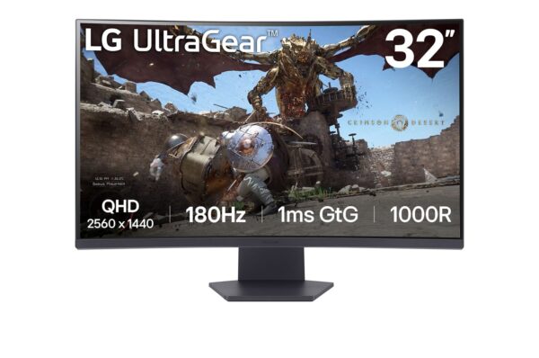 MONITOR 31.5 LG 32GS60QC-B CURVO QHD 1MS 180Hz HDMI NEGRO